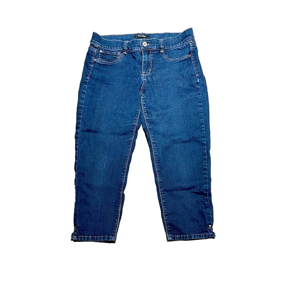 WHBM Noir Indigo Skinny Crop Jean Size Medium